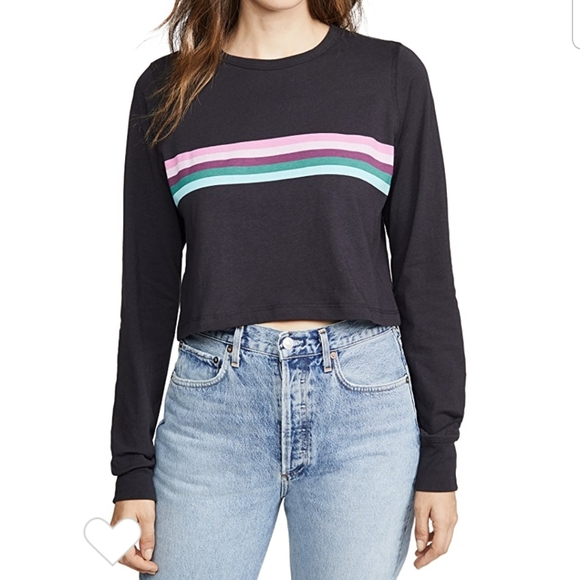 Spiritual Gangster Tops - NWT Spiritual Gangster Fiona Stripe crop top xs